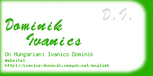 dominik ivanics business card